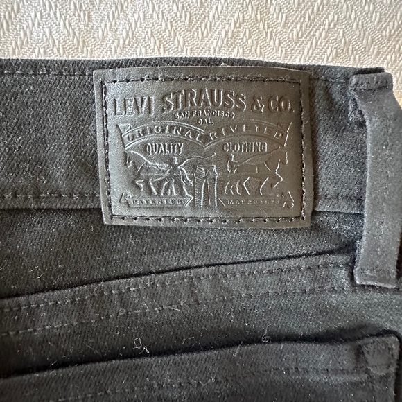 Levi's 710 Super Skinny Black Wax Coated Jeans, Size 26, Black - Picture 9 of 13